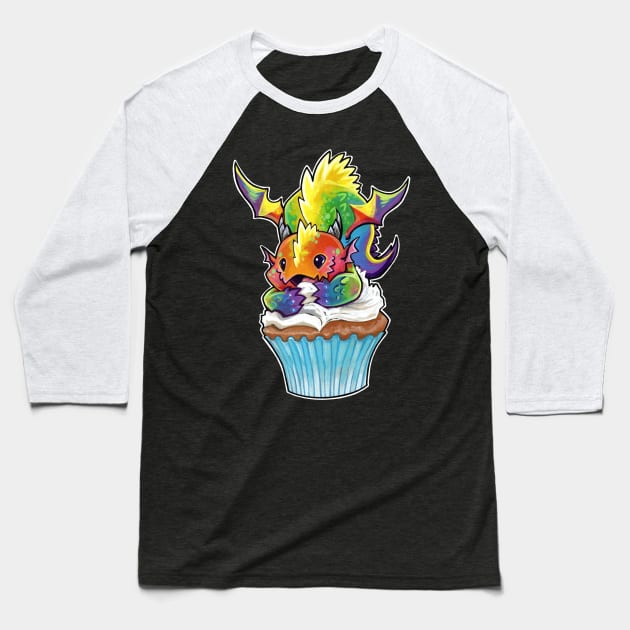 Cupcake dragon rainbow Baseball T-Shirt by BiancaRomanStumpff